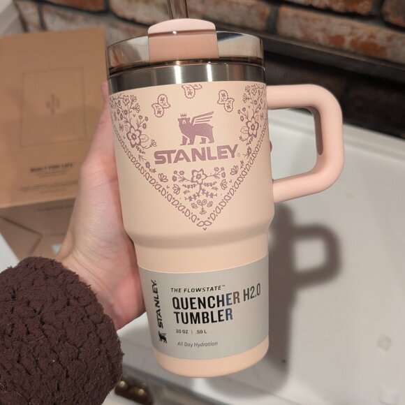 Stanley H2.0 Flowstate Quencher Tumbler 20oz Pink Conch NWT Limited Edition - Picture 3 of 8